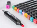 Professionelles Marker-Set mit 2 Spitzen - 80 Farben | Fein + Breit mit Aufbewahrungstasche
