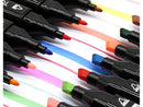 Professionelles Marker-Set mit 2 Spitzen - 80 Farben | Fein + Breit mit Aufbewahrungstasche