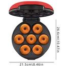 Elektrischer Donut-Maker - 7 Stück gleichzeitig, mit Antihaftplatten und Temperaturkontrolle