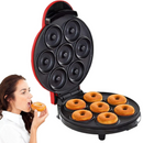 Elektrischer Donut-Maker - 7 Stück gleichzeitig, mit Antihaftplatten und Temperaturkontrolle