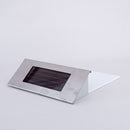 Hausnummer mit LED-Beleuchtung und Solarbetrieb, Solarpanel aus Edelstahl