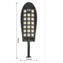 LED-COB-Solarleuchte mit Bewegungsmelder und Fernbedienung - 20 ultrahelle LEDs, IP65