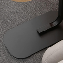 Beistelltisch im Industriestil aus Holz mit schwarzem Metallgestell 60x45x28 cm - Ergonomisches C-Design