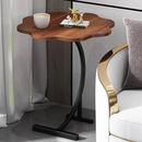 Beistelltisch in Blumenform, mit Fuß für Sofa oder Bett, Farbe Braun