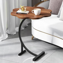 Beistelltisch in Blumenform, mit Fuß für Sofa oder Bett, Farbe Braun