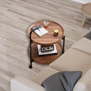 Eleganter Couchtisch mit 2 Ablagen Braun - Modernes Design für das Wohnzimmer