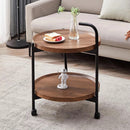Eleganter Couchtisch mit 2 Ablagen Braun - Modernes Design für das Wohnzimmer