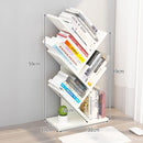 Bücherregal im Baumdesign - Bücherregal aus MDF-Holz mit 4 Ablagen, moderner Organizer in Weiß