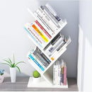 Bücherregal im Baumdesign - Bücherregal aus MDF-Holz mit 4 Ablagen, moderner Organizer in Weiß