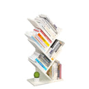 Bücherregal im Baumdesign - Bücherregal aus MDF-Holz mit 4 Ablagen, moderner Organizer in Weiß