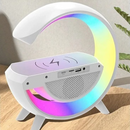 Multifunktionale RGB-LED-Lampe mit kabellosem Laden, Bluetooth, Uhr und Wecker - 15W
