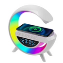 Multifunktionale RGB-LED-Lampe mit kabellosem Laden, Bluetooth, Uhr und Wecker - 15W