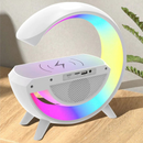 Multifunktionale RGB-LED-Lampe mit kabellosem Laden, Bluetooth, Uhr und Wecker - 15W