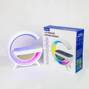 Multifunktionale RGB-LED-Lampe mit kabellosem Laden, Bluetooth, Uhr und Wecker - 15W