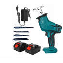 Akku-Säbelsäge 48V - Profi-Set mit 2 Akkus, Sägeblätter für Holz und Metall inklusive