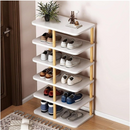 Vertikaler Schuh-Organizer 8-14 Paar - Weiß, kompakt 48x24x80cm, ideal für Schlafzimmer und Ankleide