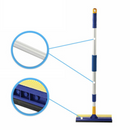 Fenster-Wischmop mit Teleskopstiel und Schwamm - Professioneller Fensterabzieher für Fenster und Glas