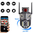 WLAN-Überwachungskamera Ultra HD 12MP - für außen/innen mit 5X Zoom, 360° Drehung, Gegensprechfunktion