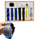 Smartwatch Ultra mit 7 farbigen Armbändern - multifunktionale Smartwatch mit Benachrichtigungen und Aktivitätstracking