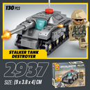 Bauset 8 in 1 Militärpanzer mit Figuren - Lernspielzeug aus Bausteinen