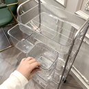 Mobiler Rollwagen-Organizer mit 4 Ablagen - 40x28,5x95cm - Modernes Design