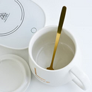 Selbstwärmendes Keramiktassen-Set | Induktions-Wärmepad | Mit Teelöffel und Deckel | Hält die Temperatur bei 55°C