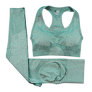 Damen-Sportset 2-teilig - Push-up-Leggings + Bustier mit Polstern, atmungsaktives und schnell trocknendes Material
