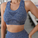 Damen-Sportset 2-teilig - Push-up-Leggings + Bustier mit Polstern, atmungsaktives und schnell trocknendes Material