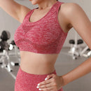 Damen-Sportset 2-teilig - Push-up-Leggings + Bustier mit Polstern, atmungsaktives und schnell trocknendes Material