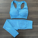 Damen-Sportset 2-teilig - Push-up-Leggings + Bustier mit Polstern, atmungsaktives und schnell trocknendes Material