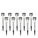 Set 10 LED-Solarleuchten für den Garten - Außenbeleuchtung Warmweiß, Erdspieß-Design