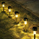 Set 10 LED-Solarleuchten für den Garten - Außenbeleuchtung Warmweiß, Erdspieß-Design