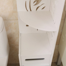 Vertikaler Eckschrank für das Badezimmer 100x24x24 cm - Modernes Weiß mit Schublade und Ablagen