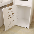 Vertikaler Eckschrank für das Badezimmer 100x24x24 cm - Modernes Weiß mit Schublade und Ablagen