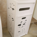 Vertikaler Eckschrank für das Badezimmer 100x24x24 cm - Modernes Weiß mit Schublade und Ablagen