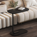 Ovaler Beistelltisch Schwarz für Sofa und Bett - Modernes und elegantes Design