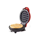 Mini-Waffeleisen elektrisch für Waffeln mit Antihaftplatten - kompaktes Design rot