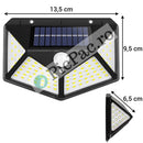 Solarleuchte mit 100 LEDs und Bewegungsmelder - 600 Lumen