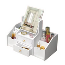 Kosmetik-Organizer mit Spiegel - 4 Fächer, 2 Schubladen, Multifunktionale Make-up-Aufbewahrung