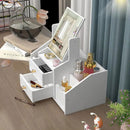 Kosmetik-Organizer mit Spiegel - 4 Fächer, 2 Schubladen, Multifunktionale Make-up-Aufbewahrung