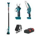 Set Gartenschere + Mini-Kettensäge 6 Zoll | 2 Akkus 48V, Teleskopstiel 2,13 m, Verstellbarer Winkel