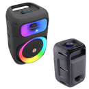 Tragbarer Lautsprecher MS-2043BT mit 8-Zoll-Woofer, Bluetooth, RGB-Lichtern und Karaoke-Mikrofon
