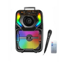 Tragbarer Kabelloser Bluetooth-Lautsprecher, 8-Zoll-Lautsprecher, RGB-Lichter, Karaoke-Mikrofon und Fernbedienung BT-2092