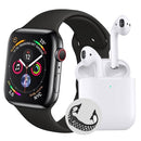 Smartwatch T55 Pro Max + Bluetooth-Kopfhörer + Ladestation + Extra-Armband - Komplettset