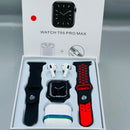Smartwatch T55 Pro Max + Bluetooth-Kopfhörer + Ladestation + Extra-Armband - Komplettset