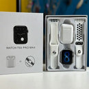 Smartwatch T55 Pro Max + Bluetooth-Kopfhörer + Ladestation + Extra-Armband - Komplettset