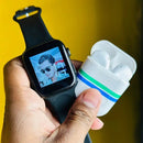 Smartwatch T55 Pro Max + Bluetooth-Kopfhörer + Ladestation + Extra-Armband - Komplettset