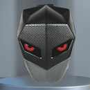Wasserdichter Motorradrucksack mit LED und Carbon-Design - Laptopfach, Hartschale