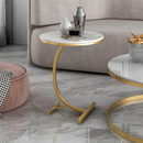 Runder Couchtisch mit Marmoreffekt - modernes und elegantes Design