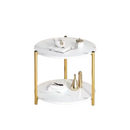 Runder Couchtisch mit 2 Ablageflächen - Modernes elegantes Design
